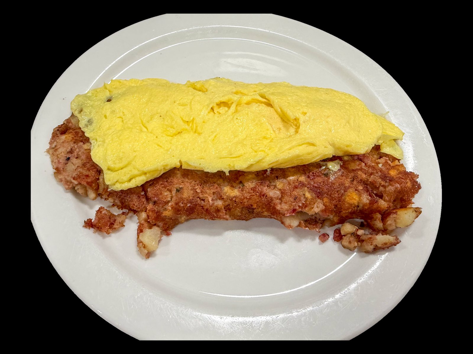 Scrambled Eggs With Corned Beef Hash