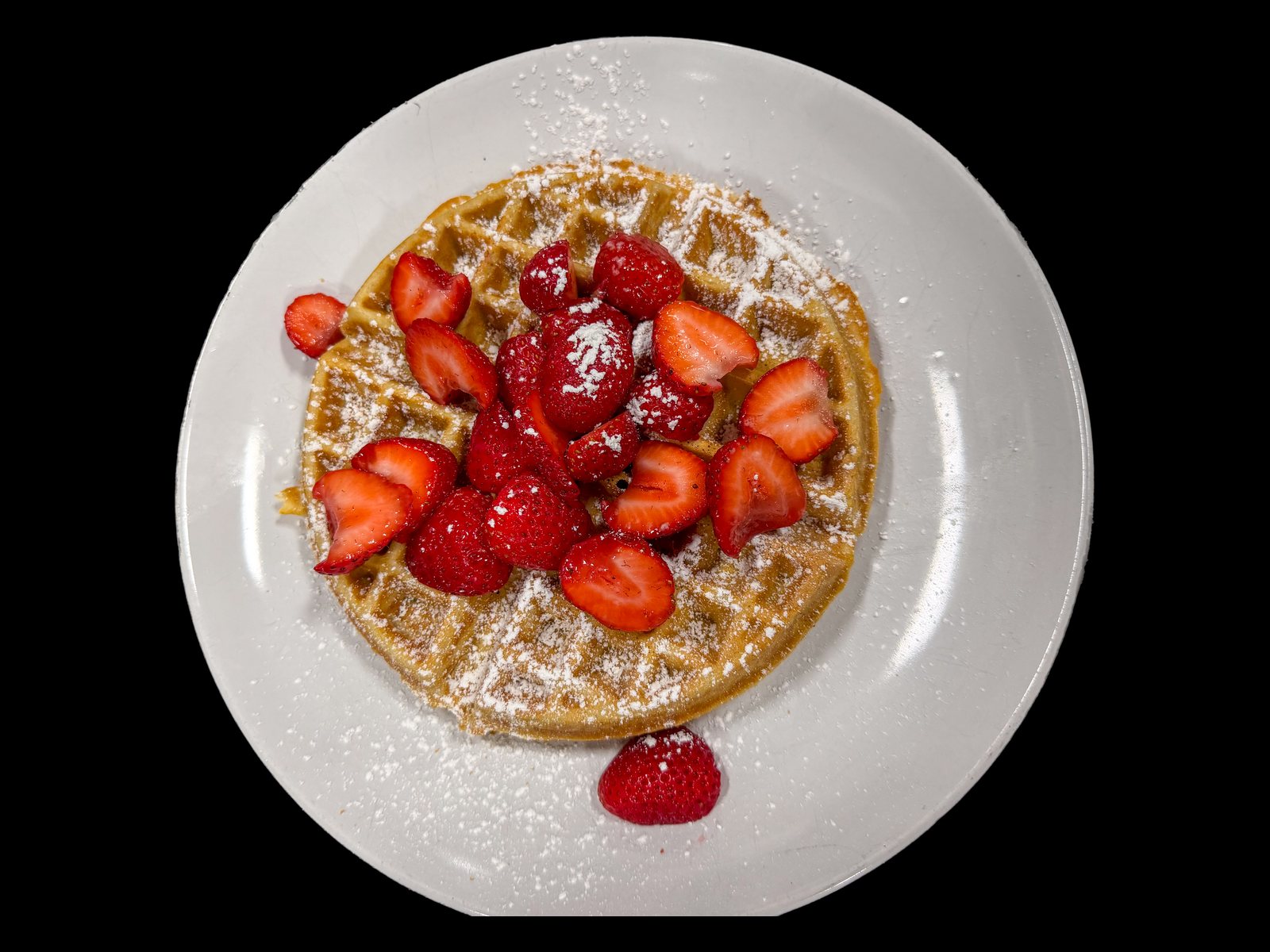 Waffle with Strawberries